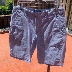 Men’s Blue and White Striped Shorts